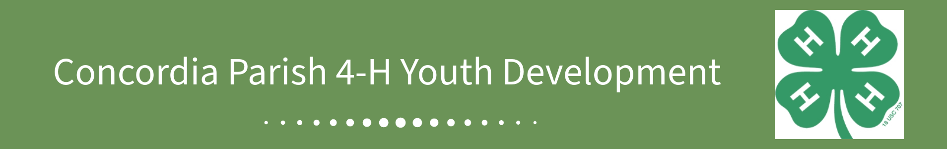 Concordia parish 4-H youth development banner.